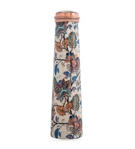 Bouteilles en cuivre avec couvercle élégantes, durables et favorisent une meilleure digestion et des bouteilles en cuivre 99.99% imprimées de désintoxication - Product Image 4