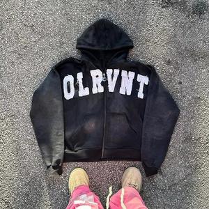 Sweat-shirt lourd en gros |   Pull à Capuche Streetwear Brodé Personnalisé |   Fournisseur de sweat-shirts en molleton de coton unisexe - Product Image 2