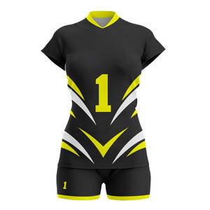 Camiseta de voleibol con logotipo personalizado de alta calidad hecha en fábrica para mujer, uniforme de voleibol de último diseño OEM - Product Image 1