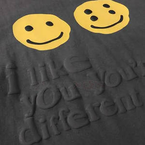 เสื้อยืดผ้าใบพิมพ์ลายพัฟสำหรับผู้หญิงมีตัวอักษรพิมพ์ลายตัวอักษรทรงหลวมระบายอากาศและใส่สบาย - Product Image 6