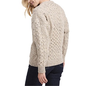 OEM personalizado cuello redondo grueso Jacquard pulóver prendas de punto nuevo diseño cuello redondo invierno estilo casual suéter para mujeres directamente disponible - Product Image 2