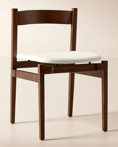 Chaise de salle à manger ergonomique moderne en bois avec siège rembourré et structure en bois massif pour appartements, hôtels, villas et salons - Product Image 4