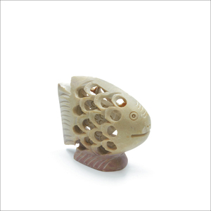PEZ CORTADO EN FORMA DE SOAPSTONE INDIO ARTESANÍA HECHO A MANO PRODUCTO DE ALTA CALIDAD - Product Image 1