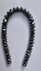 Cuentas facetadas de moissanita negra Collar de cuentas de diamantes de forma elegante personalizado Suelto - Product Image 2