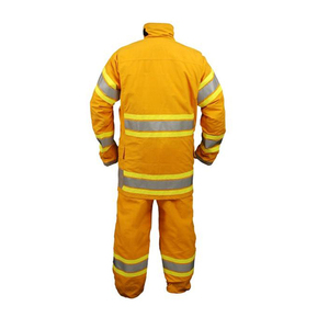 Combinaison de pompier antistatique en Meta Aramide IIIA, imperméable, 4 couches, respirante, deux pièces, vêtements de sécurité EN ISO11612 ASTMD6413 - Product Image 3