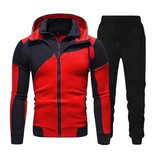 Customized Breathable Printed Winter <b>Men's</b> Tracksuit for Jogging Sporty Style Wholesale - Product Image 4