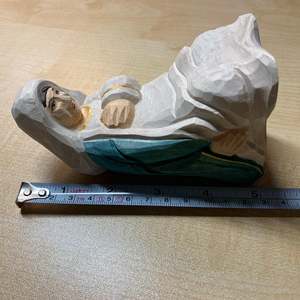 3 pezzi di piccole dimensioni su misura intagliato a mano in legno presepe figurina scultura in legno intaglio per decorazioni di buon natale - Product Image 3