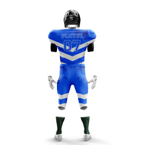 Personalizado W4G transpirable antibacteriano secado rápido transferencia de calor impreso de talla grande Unisex 100% poliéster uniforme de fútbol americano - Product Image 6