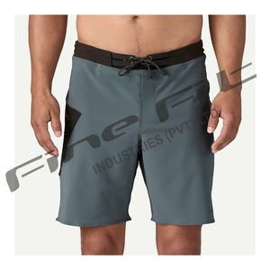 กางเกงขาสั้นผู้ชายน้ำหนักเบาแห้งเร็วลำลองกลางแจ้งออกแบบมาเองพร้อมสายรัดเอวยางยืดระบายอากาศลายพื้นสำหรับฤดูร้อน - Product Image 1