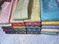 Tissu jacquard en soie 100 % biologique de luxe, tricoté, imprimé de motifs floraux et géométriques complexes, écologique, pour mariage et garçons