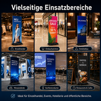 Écran d'Affiche LED Pliable d'Intérieur Mobile Pleine Couleur pour Magasin de Détail Publicité Solution Publicitaire Portable