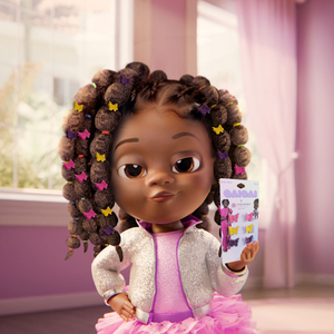 Clip a forma di farfalla Qai Qai (6) - Rosa Giallo Viola QQGBHB - Product Image 2