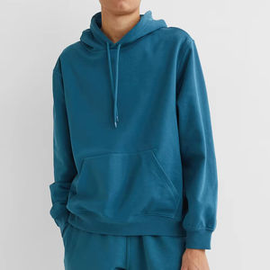 Venta al por mayor de encargo de los hombres sudaderas con capucha de alta calidad 100% algodón huye Casual de gran tamaño sólido sudaderas con capucha y sudaderas - Product Image 5