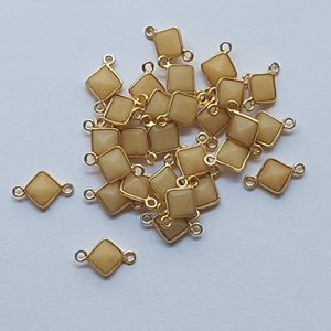 Pendentif à breloque Aventurine jaune fait à la main en argent Sterling 925 pierre précieuse Aventurine jaune Bracelet à bricoler soi-même résultats de bijoux - Product Image 1