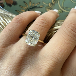 Elegante anillo de compromiso de diamante cultivado en laboratorio con corte de cojín para mujer, joyería fina de boda, regalo nupcial, anillo llamativo de diseñador - Product Image 5