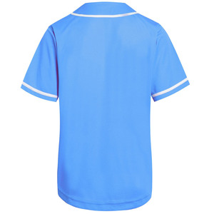 เสื้อเบสบอลสีฟ้าอ่อน ยูนิเซ็กส์ แขนสั้น ติดกระดุมด้านหน้า สีพื้น ผ้าโพลีเอสเตอร์ระบายอากาศได้ดี ทรงปกติสำหรับผู้ใหญ่ ใส่ได้ทุกฤดู - Product Image 2