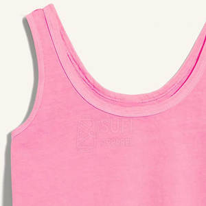 Top Corto sin Mangas con Cuello Redondo para Mujer, Tejido con Logotipo Frontal, Cómodo y Transpirable - Product Image 5