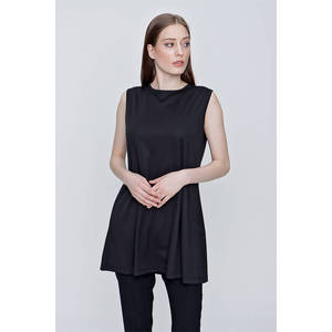 Tunique sans manches noire - Haut décontracté de loisirs - Product Image 3