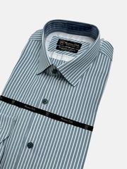 Men's Stripped Formal Cotton/Linen Shirt Professional Business Formal Office Striped Dress Shirt Men Button Down Shirts <b>Tops</b> - Product Image 2