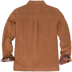 2025 Custom Men's Vintage Jacket High Quality 100% Cotton Heavyweight Winter <b>Coat</b> with Embroidery Decoration - Product Image 2