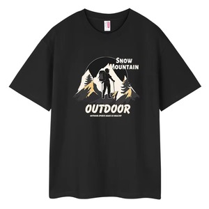 เสื้อยืดผ้าฝ้ายระบายอากาศได้ดีสำหรับผู้ชายเสื้อลำลองไซส์ใหญ่พิเศษเสื้อใส่บนถนนพร้อมโลโก้ด้านหน้าสไตล์บ็อกซี่ - Product Image 6