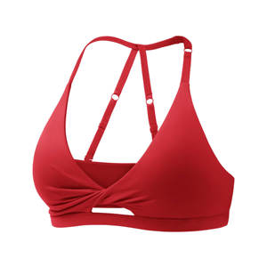 Soutiens-gorge de sport pour femmes dos ouvert entraînement Gym Fitness soutien-gorge rembourré Impact moyen Yoga hauts avec bretelles arrière réglables - Product Image 1