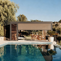 Pérgola Cantilever de Aluminio Moderna y de Lujo para Patio Trasero, Techo de Láminas Impermeable, Tamaños Personalizables, Proveedor Mayorista para Exteriores