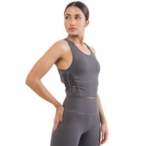 Sujetador deportivo con logotipo personalizado para mujer, talla grande XS, Spandex, transpirable, acanalado, estilo de Yoga, estiramiento en cuatro direcciones, espalda cruzada bonita acolchada - Product Image 5