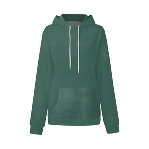 100% coton pull poches kangourou Baggy surdimensionné Anti-rides Logo personnalisé conception goutte épaule sweats à capuche pour femme - Product Image 2