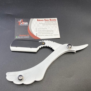 Rasoir de barbier en acier inoxydable avec logo personnalisé, lame remplaçable, couteau de barbier professionnel de haute qualité - Product Image 2