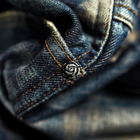Fabricants de jeans sur mesure, réparation des déchirures, effet de friction PP, 100% coton, jeans évasés pour hommes