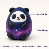 Galaxy Panda Ei Squishy Langsam Aufsteigendes PU-Schaum Stressabbau-Spielzeug Niedliche Schreibtischdekoration Partygeschenk