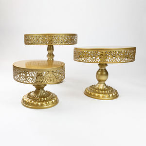 Nouvelle maison et Table de mariage décoratif luxe fini fête d'anniversaire gâteau support pâtisserie et Dessert Cupcake plateau en métal rond doré - Product Image 5