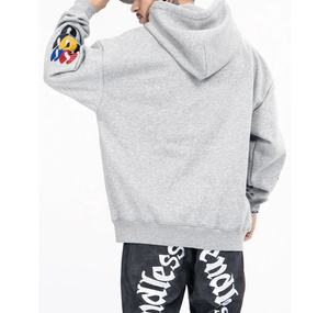 Hoodies Hommes À Capuche 100% Coton Sweat Personnalisé Streetwear À Capuche Impression Numérique Polaire Tissu Tissé Coupe Régulière Avant À Capuche - Product Image 3