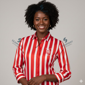 Camisa Formal de la Hermandad Delta Sigma Theta, Camisa de Uso Diario, Camisa Tejida para Mujer, Camisa con Cuello, Camisa con Botones Delanteros - Product Image 4