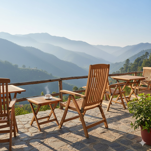 Premium Modern Eco-Friendly Teak <b>Wood</b> <b>Arm</b> <b>Chair</b> for Restaurant Dining and Outdoor Use - Product Image 5