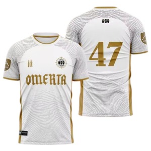 Camiseta de fútbol personalizada para hombres, mujeres, niños jóvenes, camiseta negra dorada impresa personalizada, Agregar nombre del equipo, número, regalo para fanáticos del fútbol - Product Image 6