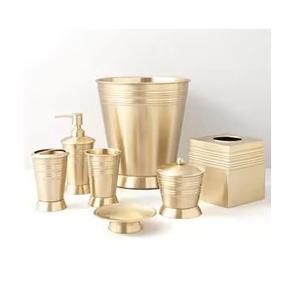 Antique Copper Metal <b>Bathroom</b> <b>Accessories</b> Handcrafted Soap Dispenser Buckets Use in Hotel <b>Bathroom</b> <b>Set</b> - Product Image 2