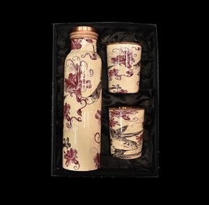 Botella de agua de cobre de nuevo diseño de 500ml, logotipo personalizado para deporte, Navidad, espacio de lujo Vintage, púrpura, negro, informal, amarillo - Product Image 3