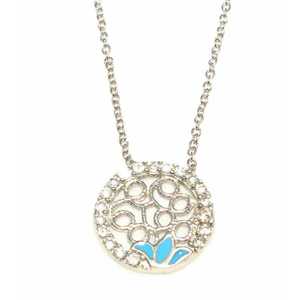 Pendentif en argent sterling 925 fait main, style religieux, serti clos, incrustation de rubis, platine, or rose, avec motif animalier de dessin animé - Product Image 3