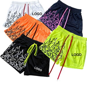 Pantalones cortos de baloncesto para hombre de poliéster de doble capa, precio al por mayor, pantalones cortos de gimnasio con cordón, logotipos con patrón sublimado, talla 6XL - Product Image 1