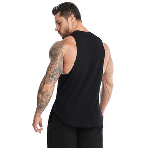 Musculation sans manches hommes débardeurs Gym Fitness entraînement entraînement Muscle été coton séchage rapide chemise athlétique - Product Image 3