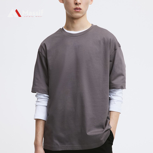 เสื้อยืดผู้ชายผ้าคอตตอนจากปากีสถานสำหรับใส่เล่นกีฬาฟิตเนสยิมโลโก้ส่วนตัว - Product Image 1