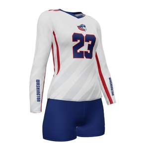 ชุดเล่นวอลเลย์บอลชายหญิงเสื้อแห้งเร็วระบายอากาศได้ออกแบบตามต้องการน้ำหนักเบาพร้อมเทคนิคพิมพ์ลาย - Product Image 4