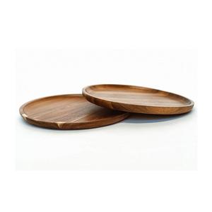 Assiette décorative en bois sous assiette de service de qualité supérieure, faite à la main, assiette de présentation en bois de luxe de forme ronde, vente en gros - Product Image 2