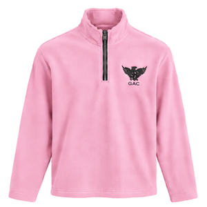 Sudadera de forro polar micro con media cremallera, rosa claro, texturizada, de manga larga y cuello alto, para hombre, venta al por mayor, ropa personalizada OEM - Product Image 1