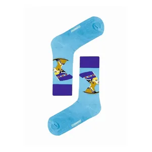 Unisex 5-Piece Art Set 2 Patterned <b>Breathable</b> <b>Socks</b> Daily Use Comfortable Design - Product Image 3
