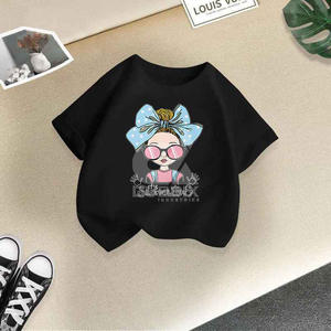 Fashion Cheap Girls Short Sleeve Cotton T <b>Shirt</b> Casual Baby Toddler Kids Clothing Daily Wear Top Custom Logo OEM - Product Image 3