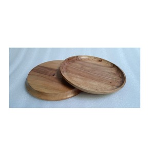 Assiette et vaisselle en bois fruits pour fête de mariage avec vaisselle taille différente et couleur bois naturel - Product Image 4