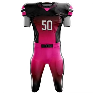 Maillots et pantalons sublimés de haute qualité à manches courtes dernier style uniforme en gros ensemble d'uniformes de football américain personnalisé - Product Image 2